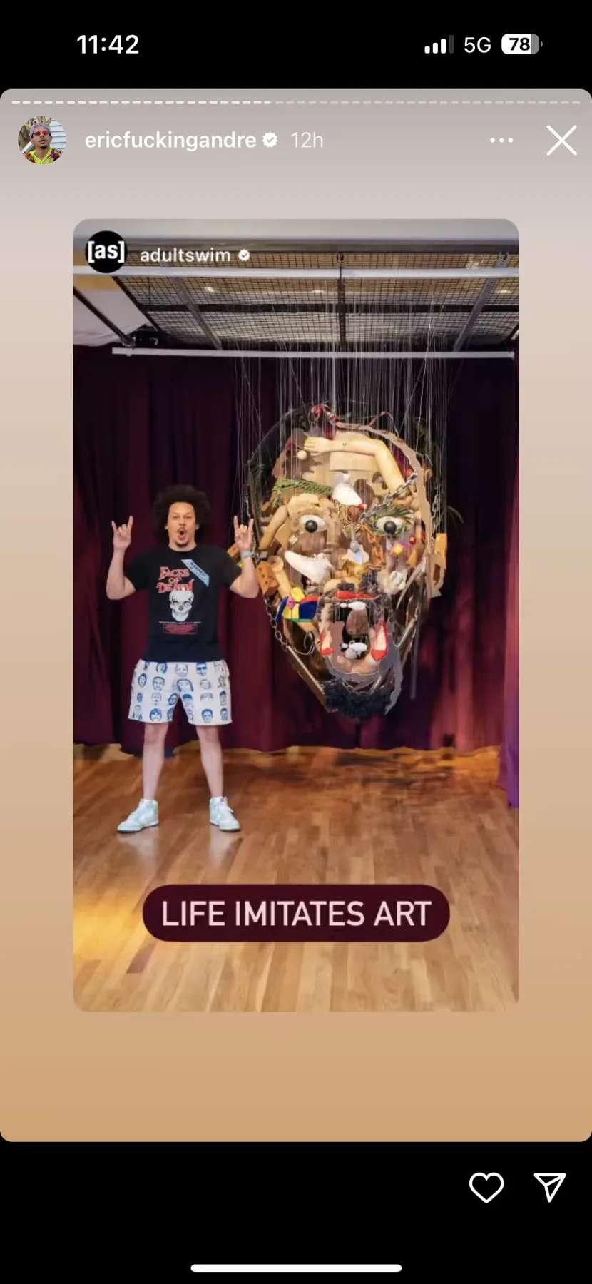 Eric Andre — perceptual sculpture by Michael Murphy